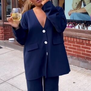 Queenie and Pearl Forever Navy Blazer